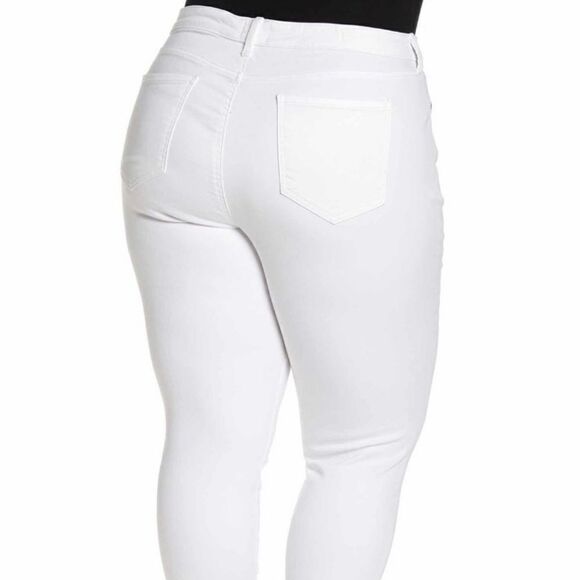 New NYDJ Sheri Ankle Jeans Optic White Plus Size 26 26W - Picture 2 of 12